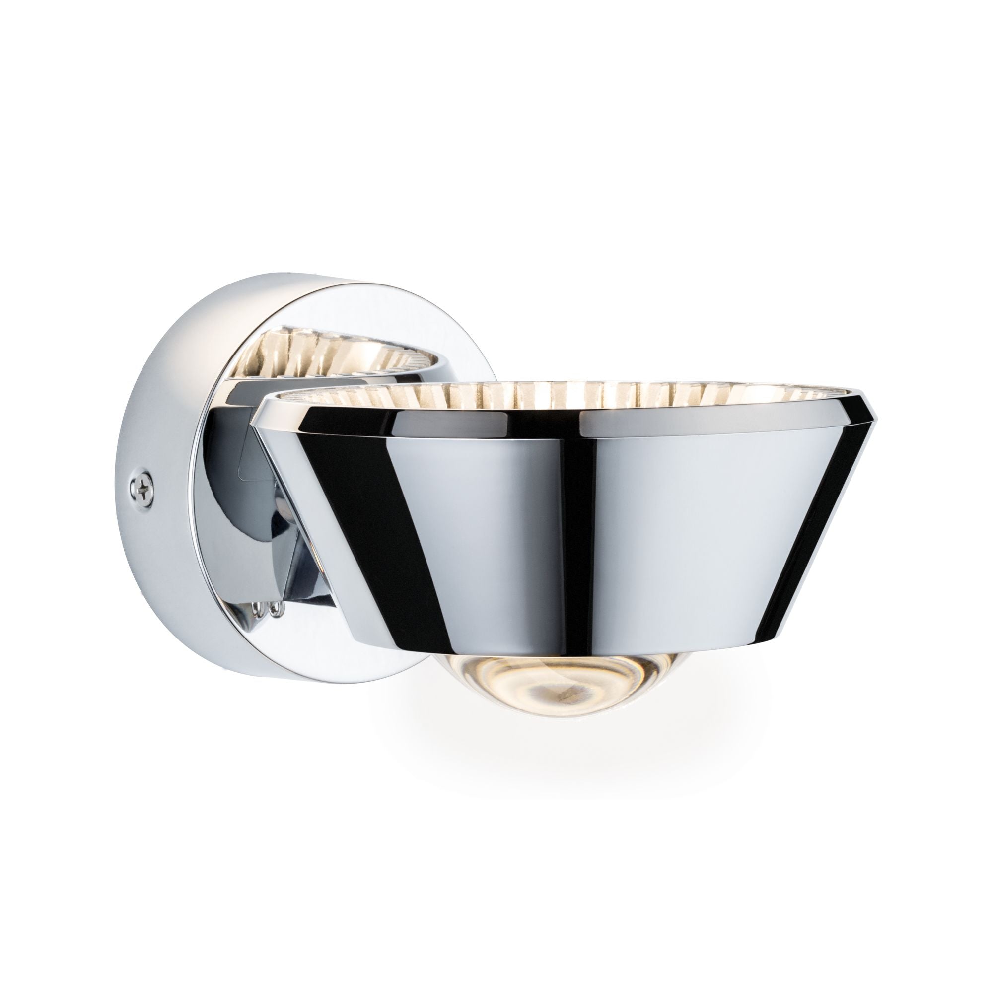 LED Wandleuchte Sabik IP44 2700K 800lm / 390lm 230V 9 / 1x4W dimmbar Chrom - Paulmann - 70947