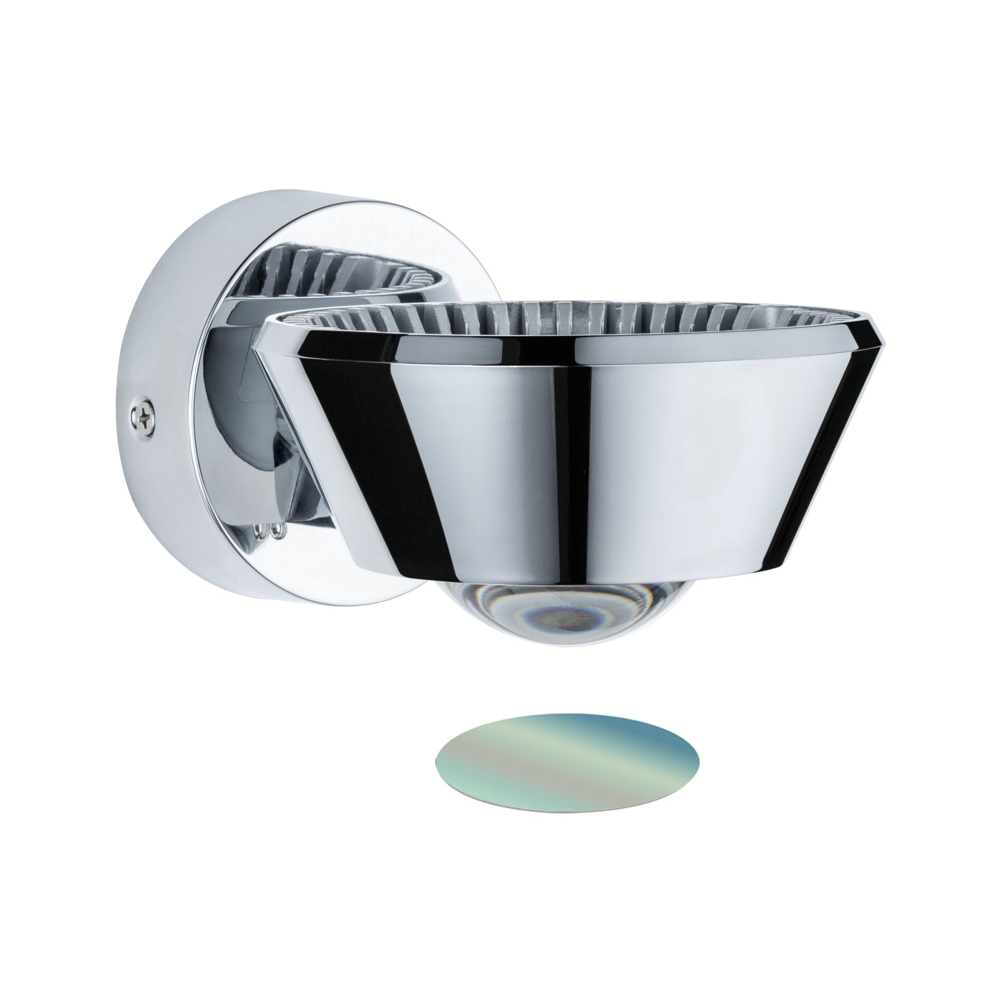 LED Wandleuchte Sabik IP44 2700K 800lm / 390lm 230V 9 / 1x4W dimmbar Chrom - Paulmann - 70947