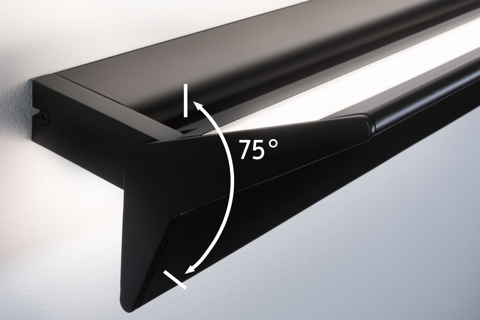 LED Wandleuchte Stine 2700K 1400lm / 410lm 230V 13 / 1x4W dimmbar Schwarz matt - Paulmann - 79509
