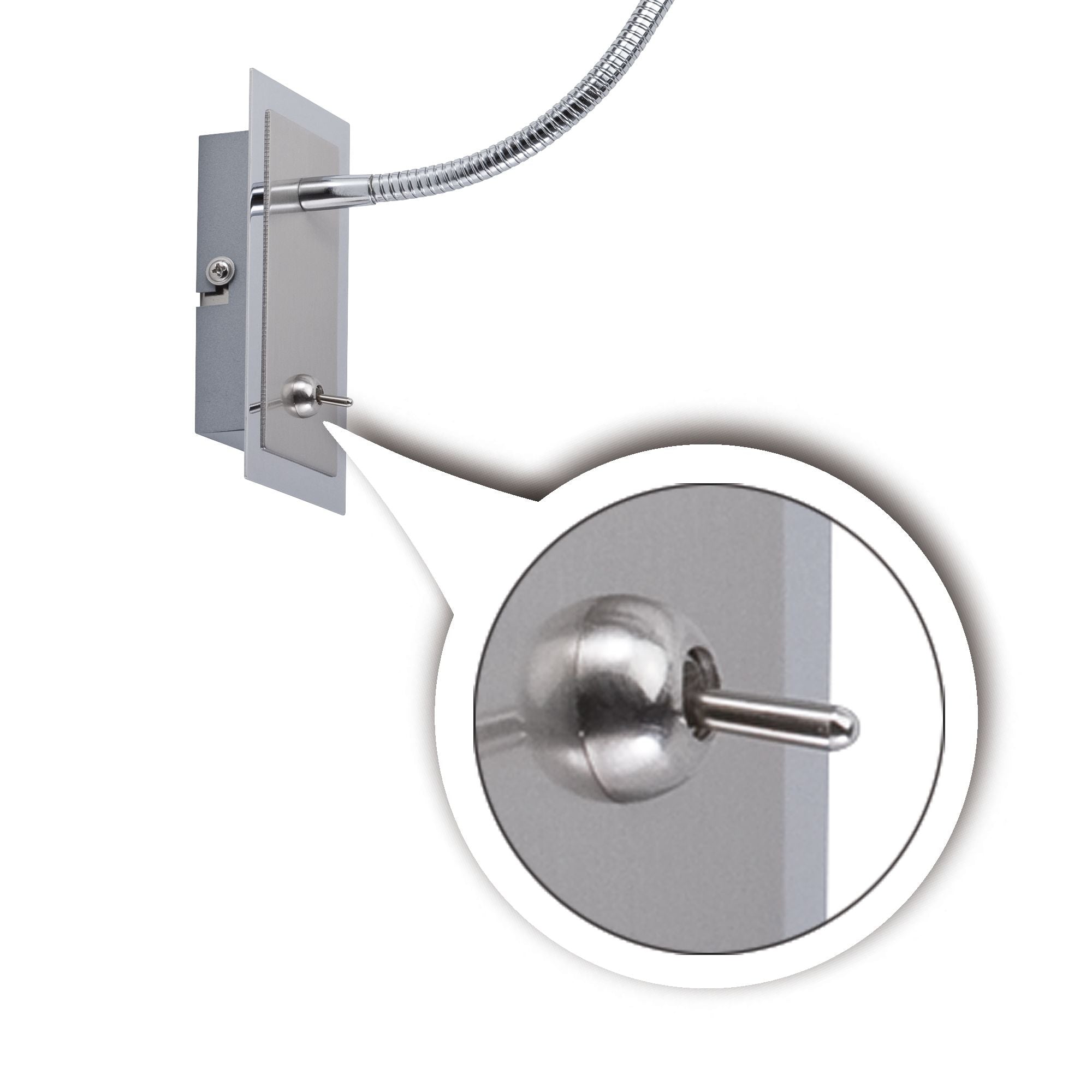 LED Wandleuchte Zylindro 2700K 120lm 230V 2,5W Chrom - Paulmann - 99068