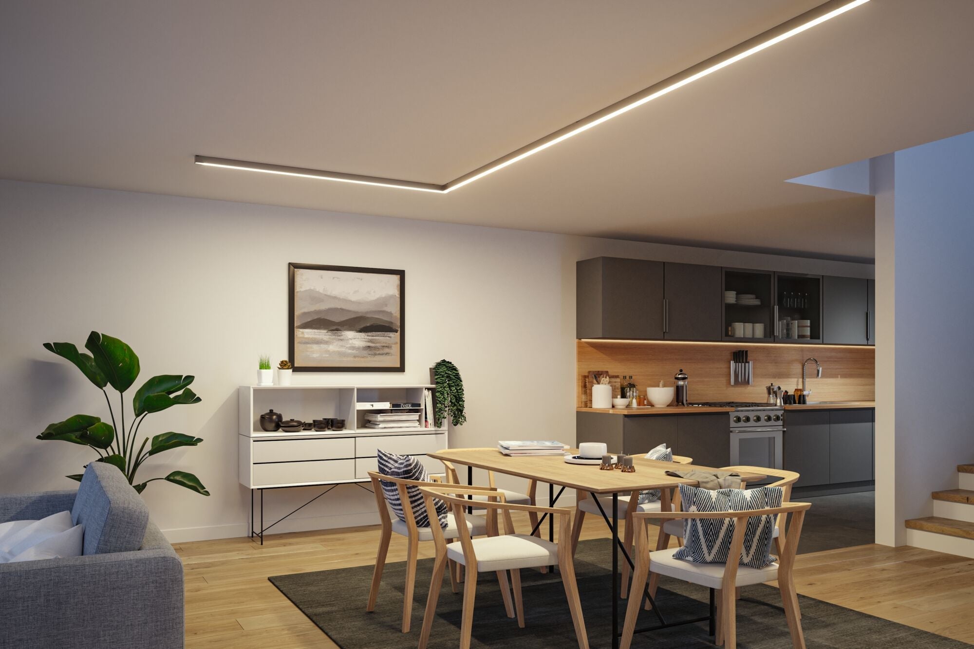 Linion Lichtkanal 0,5m 24V 8,5W 3000K Chrom matt - Paulmann - 98173