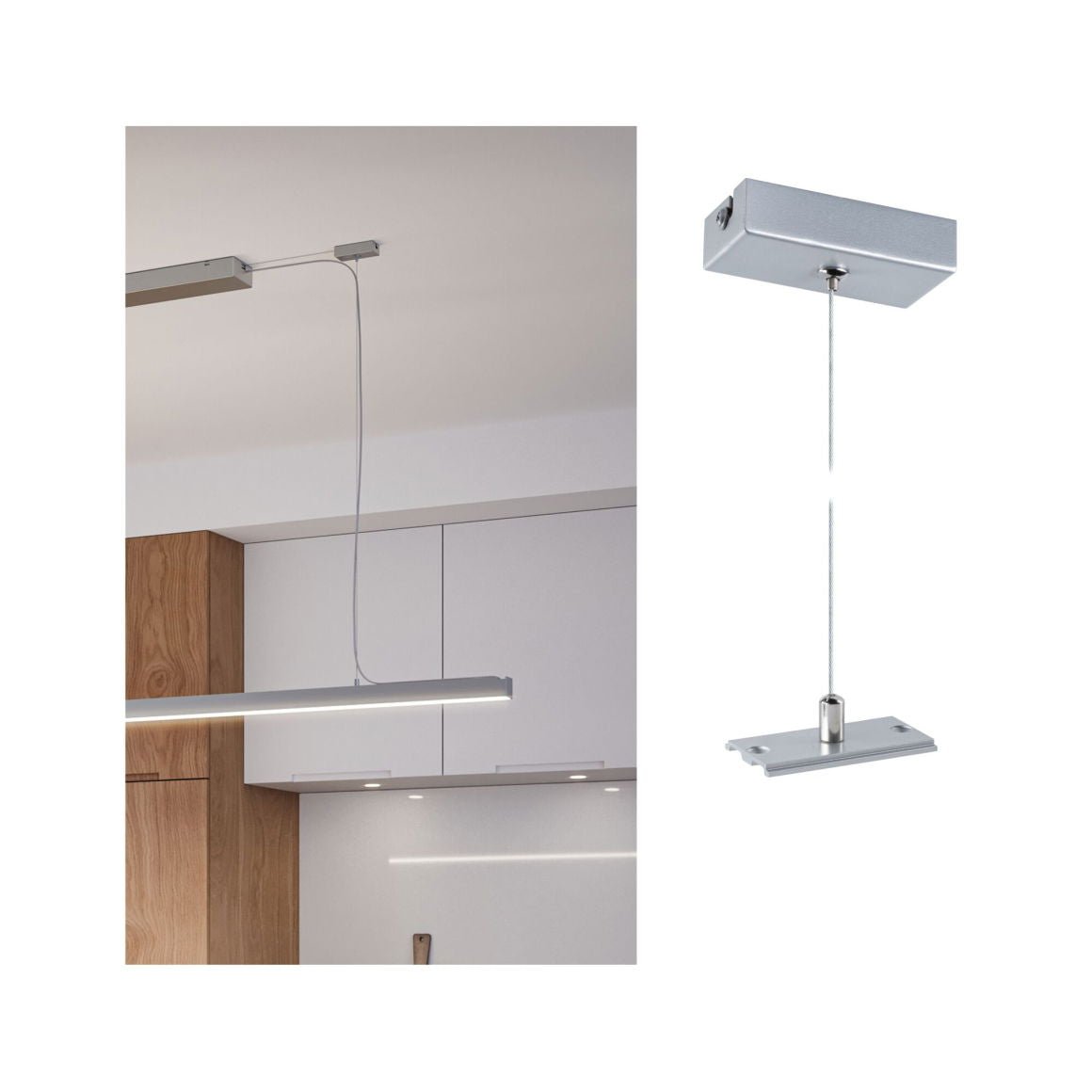 Linion Zubehör Seilabhängung Chrom matt 1,5m - Paulmann - 98188