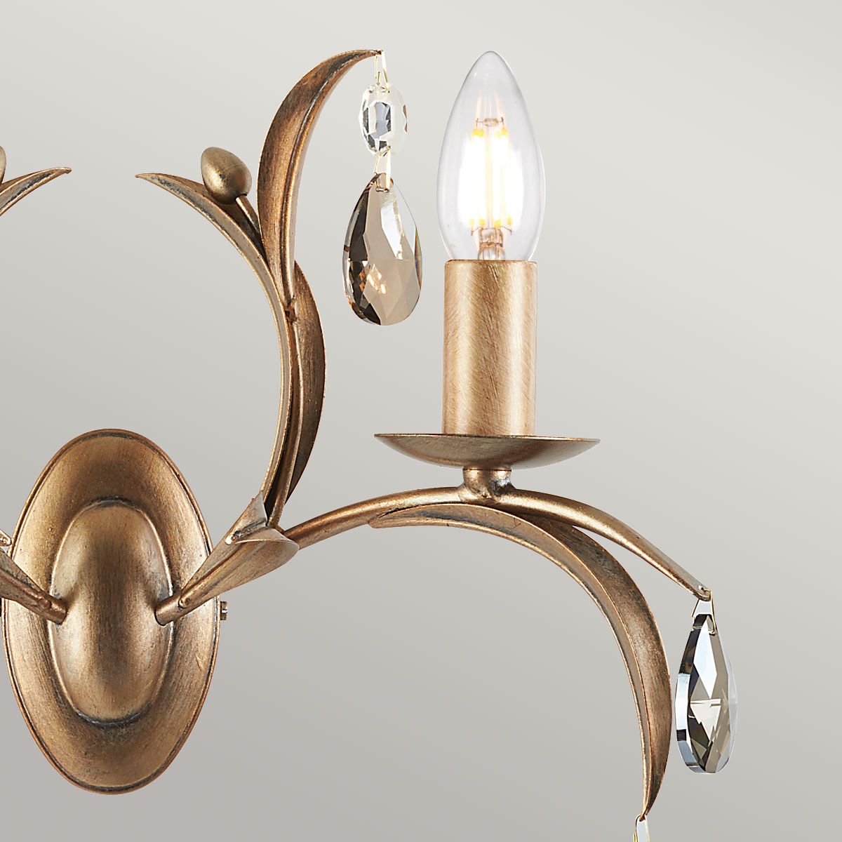 Wandleuchte Lily 2-flammig - Bronzepatina