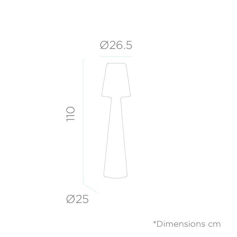 Lola 110 Stehlampe mit Kabel - new garden - LUMLL110OCNW
