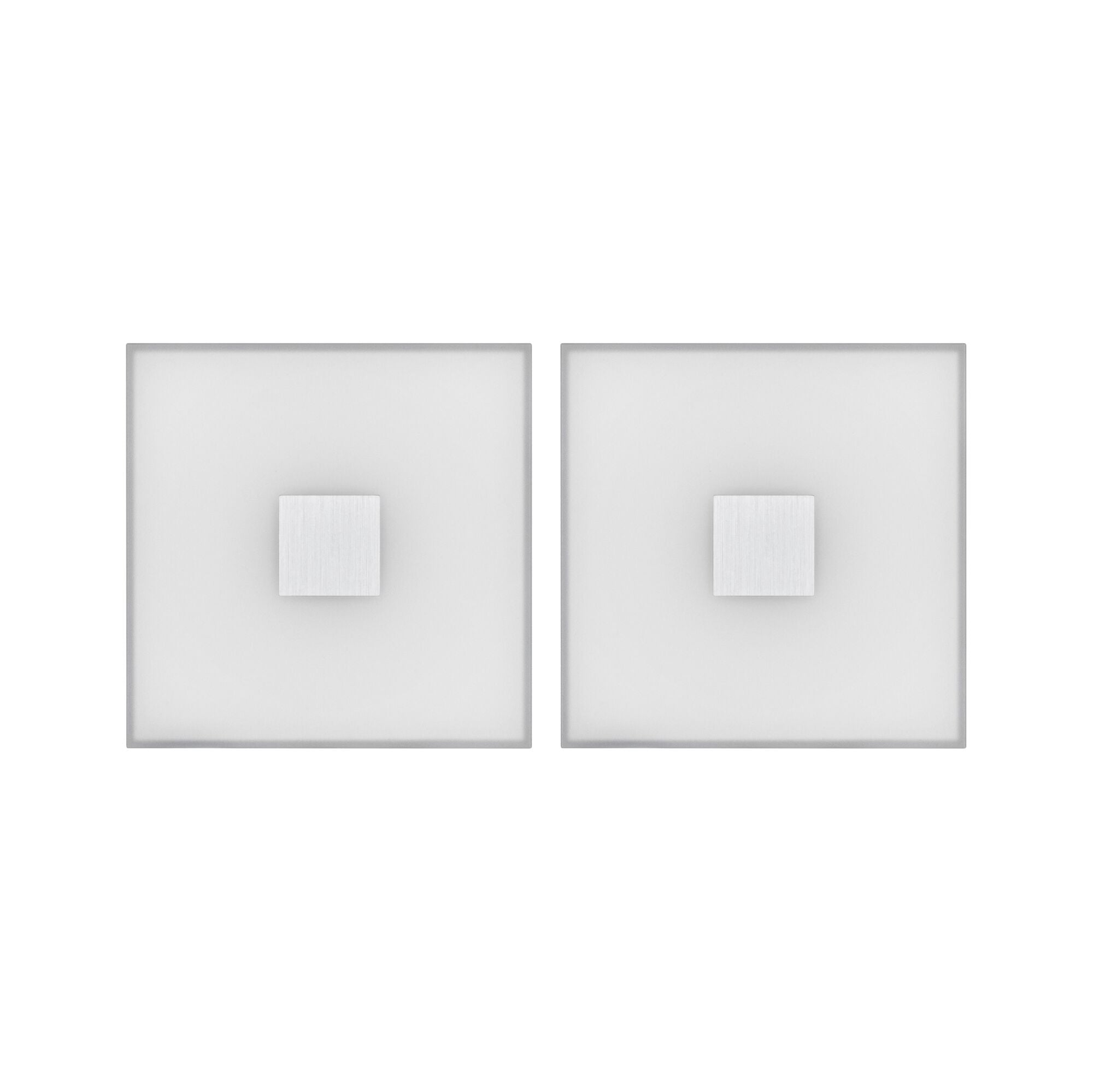 LumiTiles Square 2er - Set IP44 100x10mm 2x20lm 230/12V 2x0,8W 2700K Weiß Kunststoff/Aluminium - Paulmann - 78401