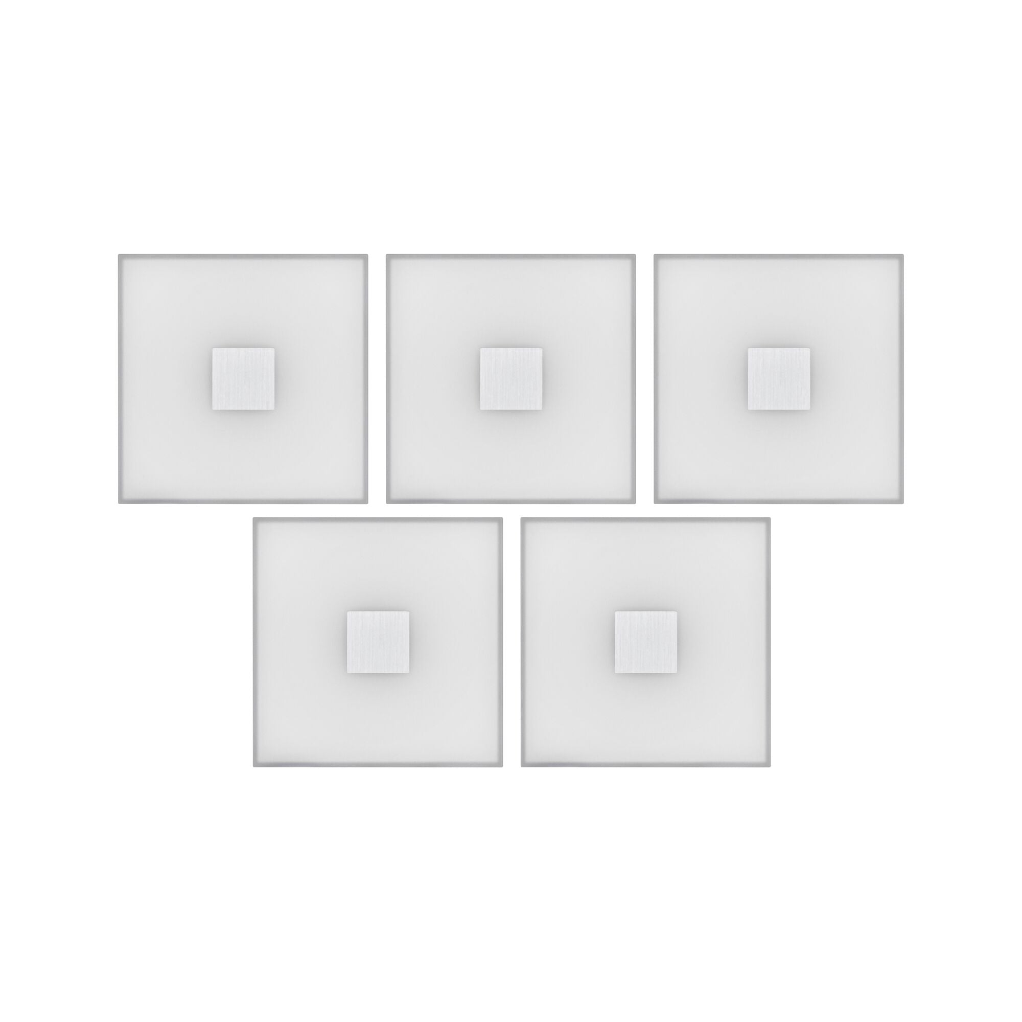 LumiTiles Square 5er - Set IP44 100x10mm 5x20lm 230/12V 5x0,8W 2700K Weiß Kunststoff/Aluminium - Paulmann - 78402