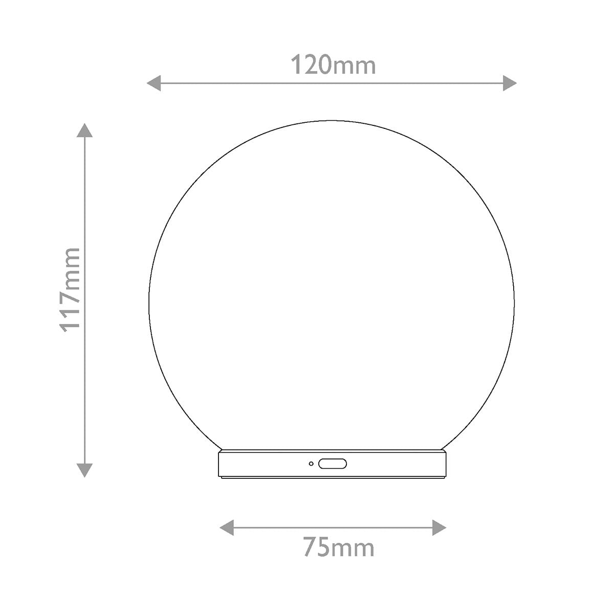Lampe de table en pierre rechargeable Luna LED