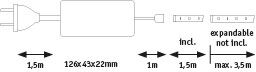 MaxLED 500 Tageslichtweiß Basisset 1,5m beschichtet IP44 9W 440lm/m 72 LEDs/m 6500K 20VA - Paulmann - 70667