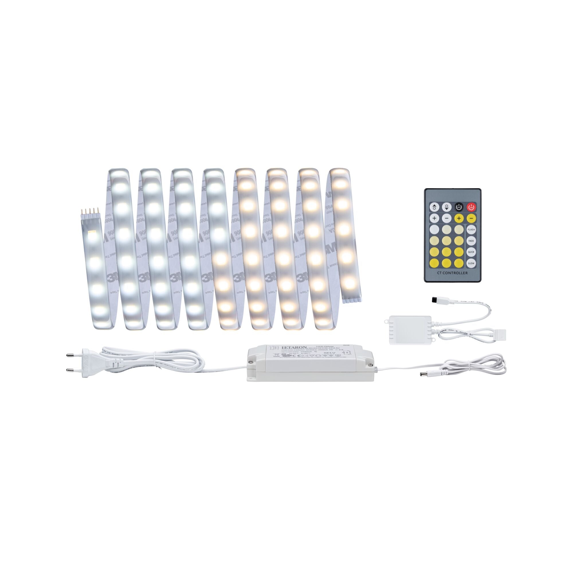 MaxLED 500 Tunable White Basisset 3m beschichtet IP44 20W 470lm/m 60 LEDs/m Tunable White 36VA - Paulmann - 70624