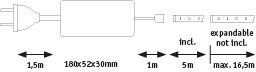 MaxLED 500 Warmweiß Basisset 5m 30W 550lm/m 72 LEDs/m 2700K 60VA - Paulmann - 70604