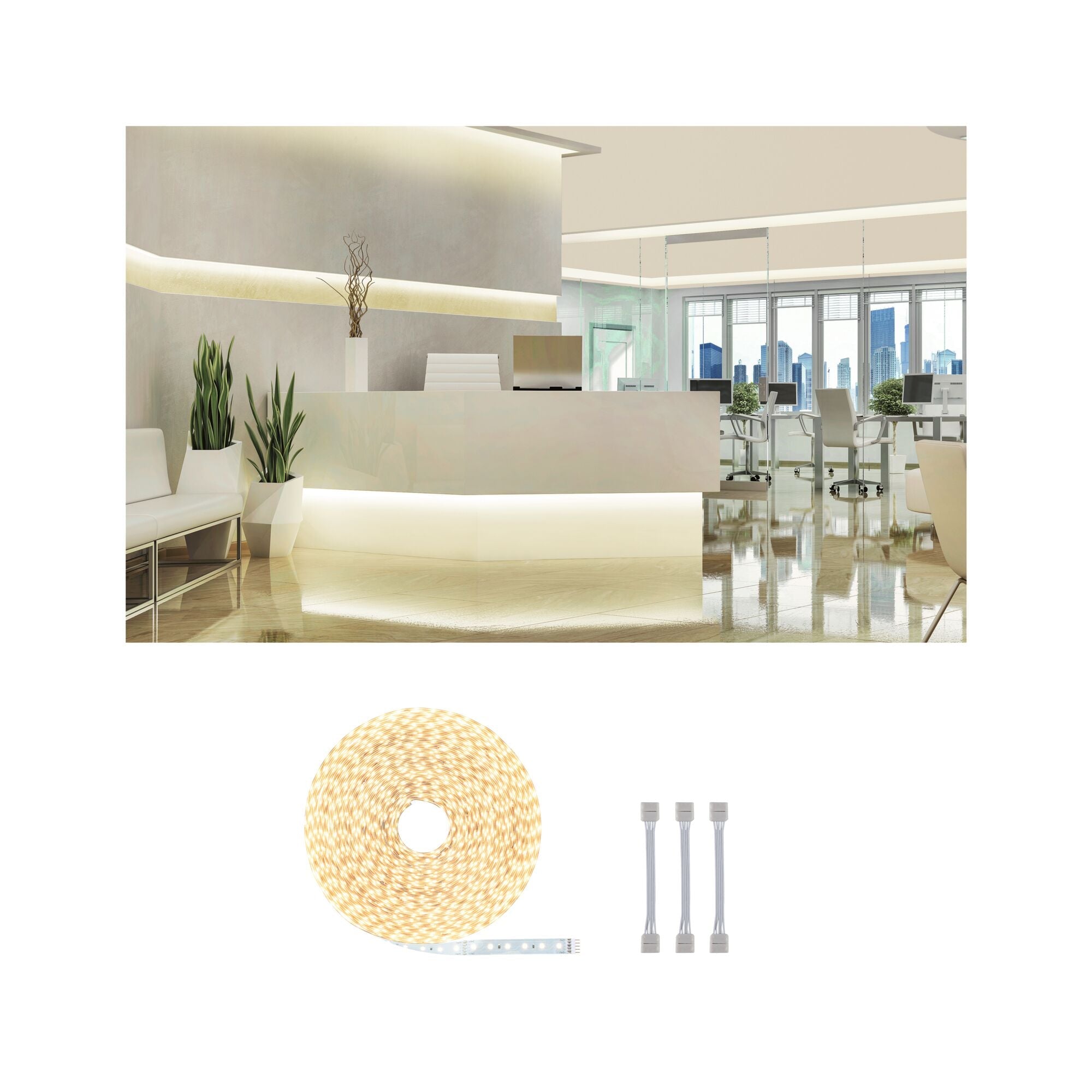 MaxLED 500 Warmweiß Einzelstripe 20m 72W 550lm/m 72 LEDs/m 2700K - Paulmann - 71042