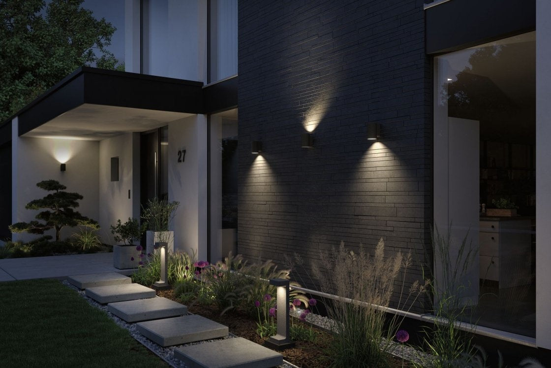 LED Pollerleuchte Concrea IP65 616mm 3000K 6,8W 200lm 230V Schwarzer Sandstein Beton