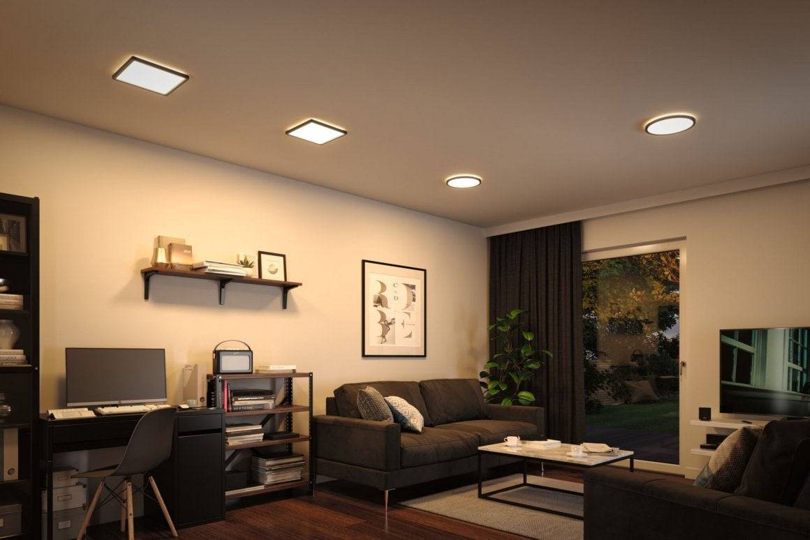 LED Panel Atria Shine rund 190mm 3000K Schwarz