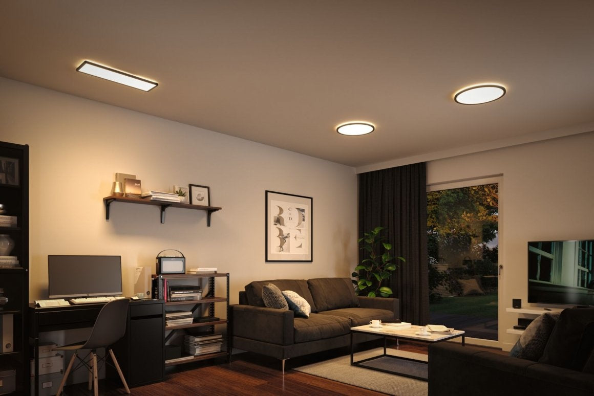 LED Panel Atria Shine eckig 580x200mm 3000K Schwarz