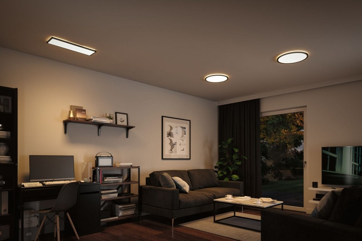 LED Panel Atria Shine eckig 580x200mm 3000K Schwarz