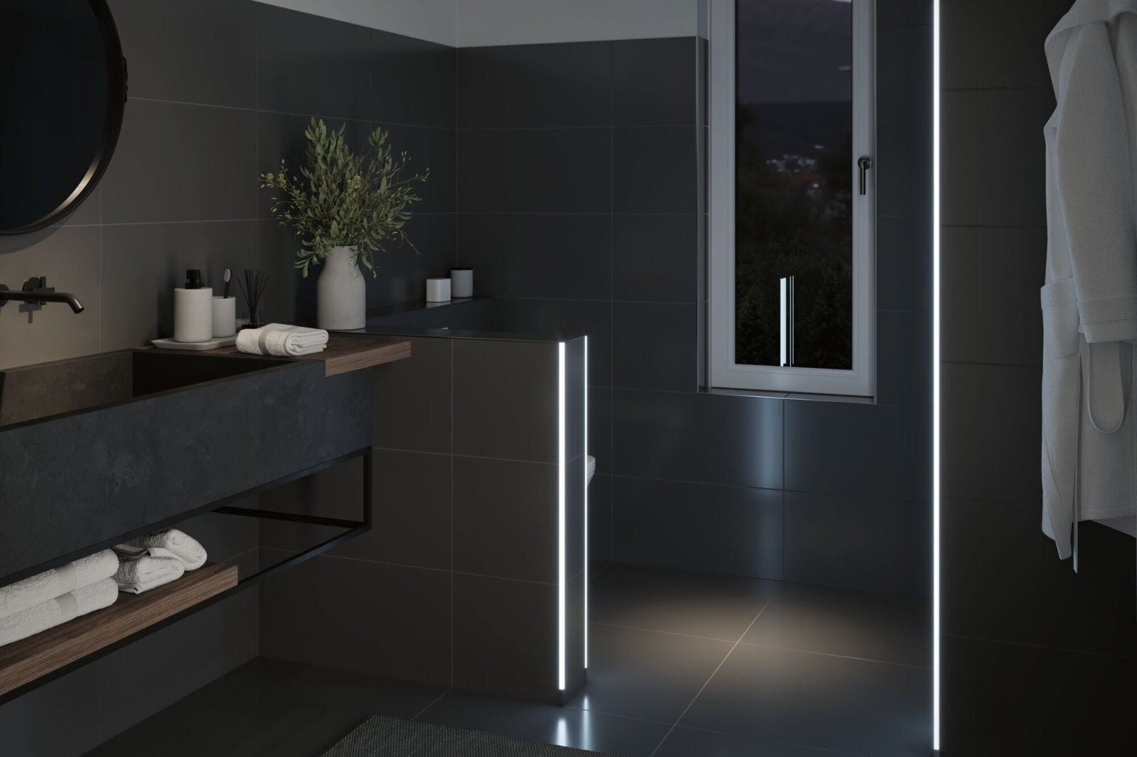 LumiTiles LED Strip Profil Frame 2m Alu eloxiert/Satin