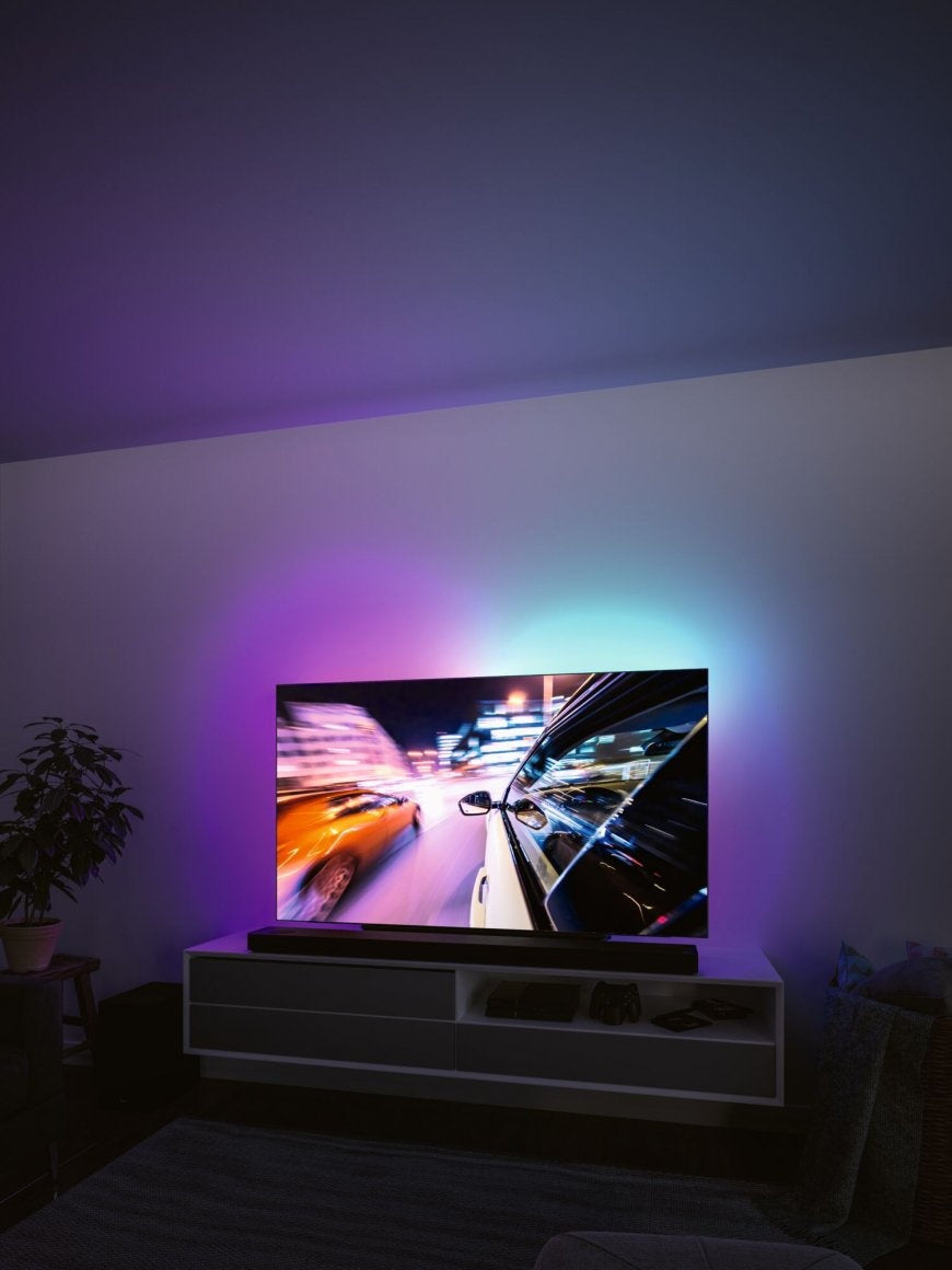 EntertainLED USB LED Strip TV-Beleuchtung 65 Zoll 2,4m 4W 60LEDs/m RGB+