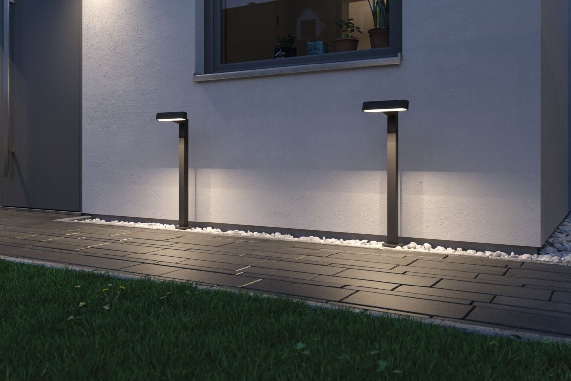 Plug & Shine LED Pollerleuchte Ito Horizontale Ausrichtung IP65 3000K 6W Anthrazit