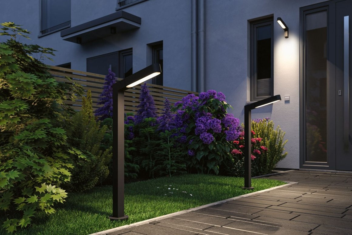 Plug & Shine LED Pollerleuchte Ito Vertikale Ausrichtung IP65 3000K 6W Anthrazit