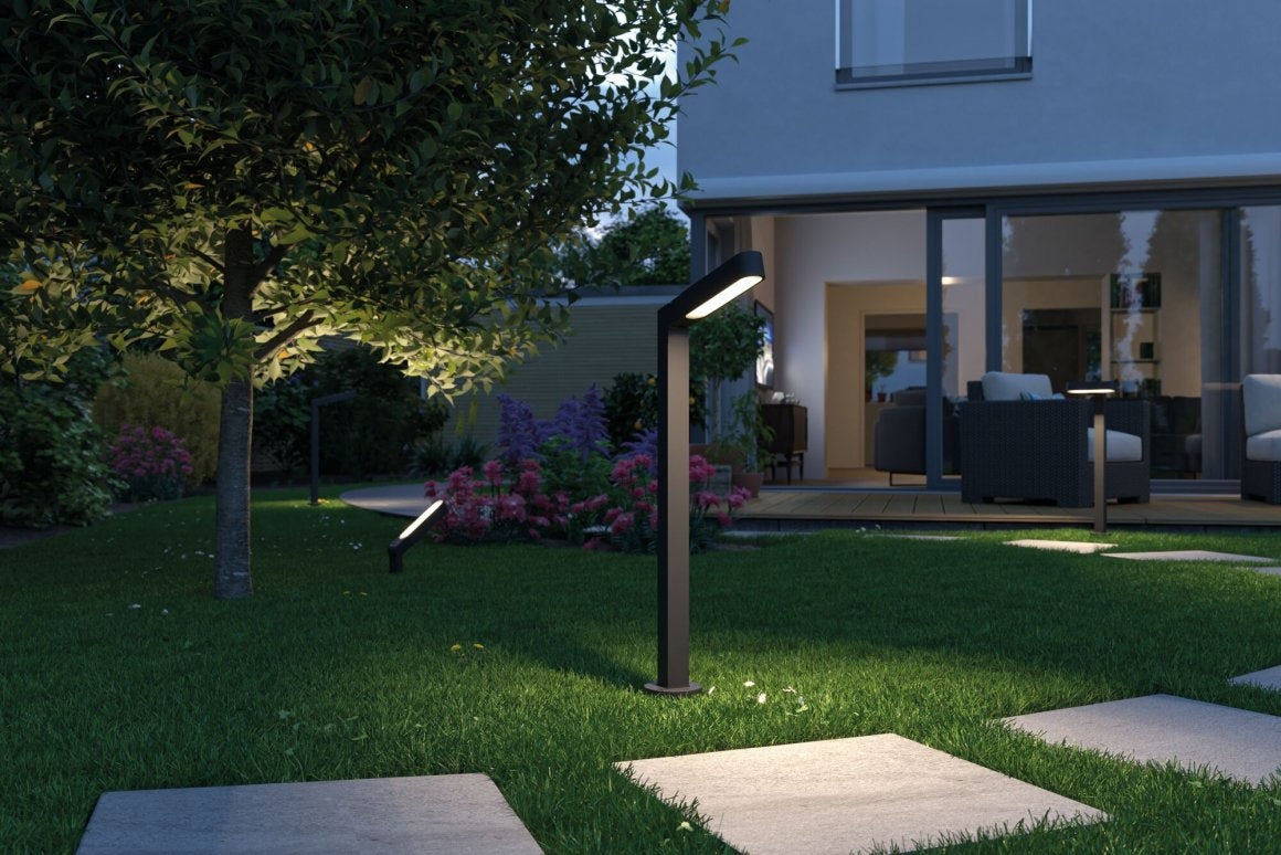 Plug & Shine LED Pollerleuchte Ito Vertikale Ausrichtung IP65 3000K 6W Anthrazit