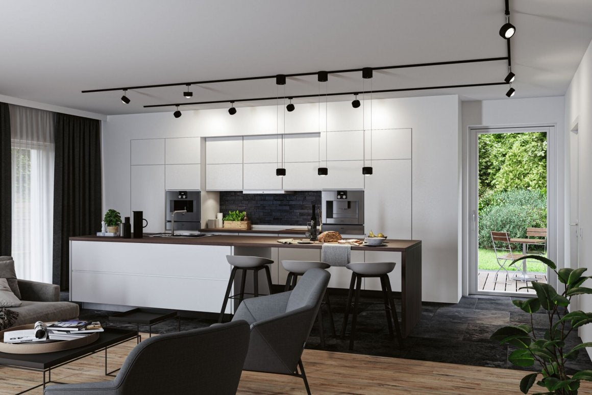 URail LED Pendel Aldan 930lm / 530lm 8,5 / 1x4,5W 4000K dimmbar 230V Schwarz matt/Schwarz
