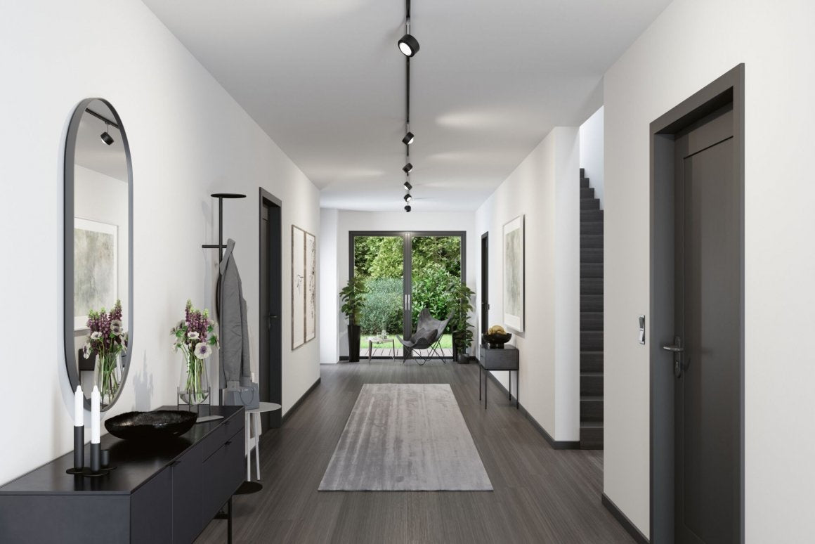 URail LED Schienenspot Aldan Einzelspot 800lm 8W 4000K dimmbar 230V Schwarz matt/Schwarz