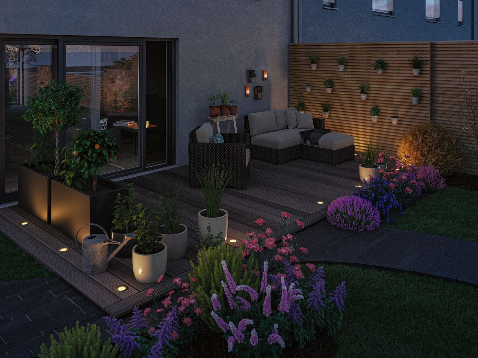Plug & Shine LED Bodeneinbauleuchte Goldlicht