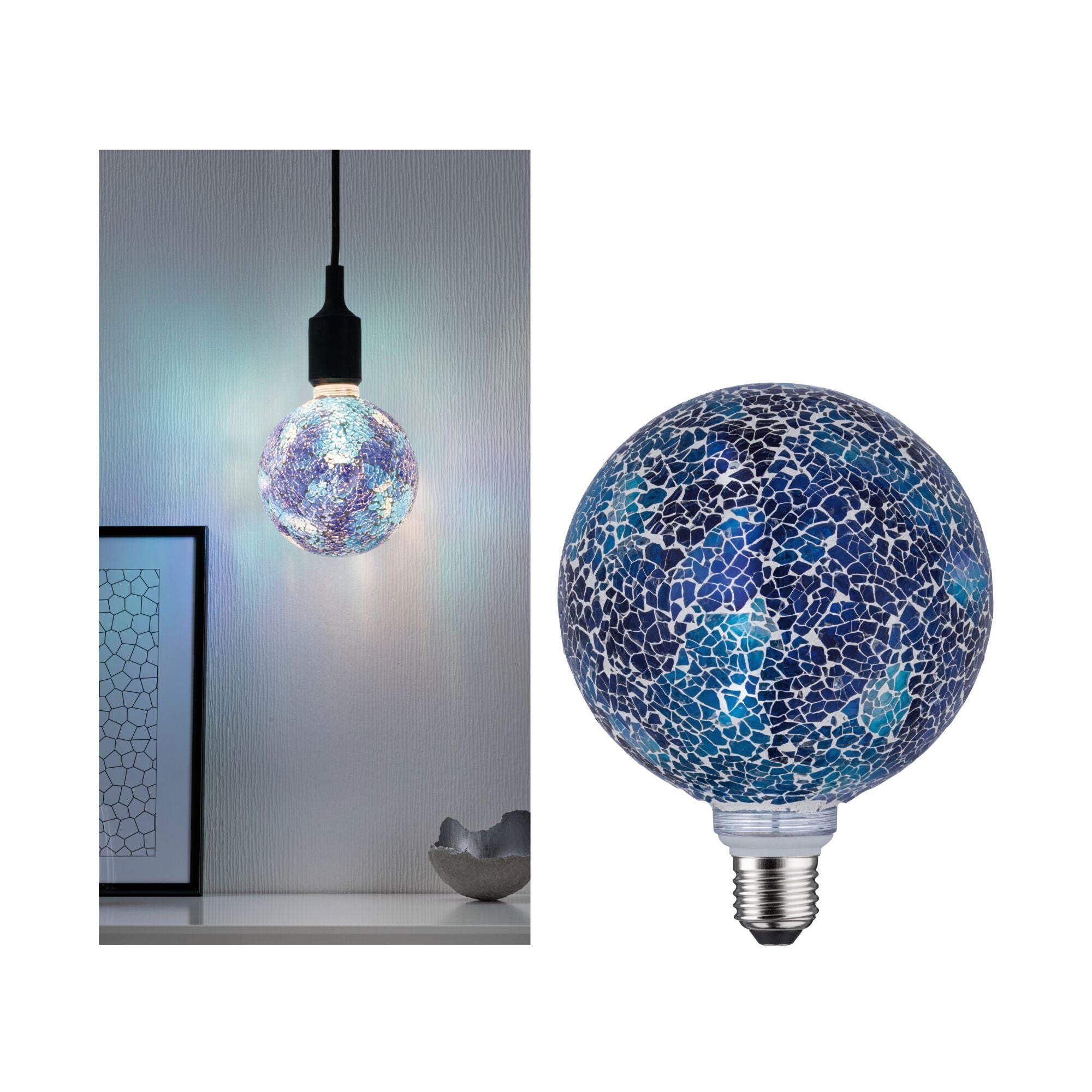 Miracle Mosaic Edition LED Globe G125 E27 470lm 5W 2700K dimmbar Blau - Paulmann - 28750