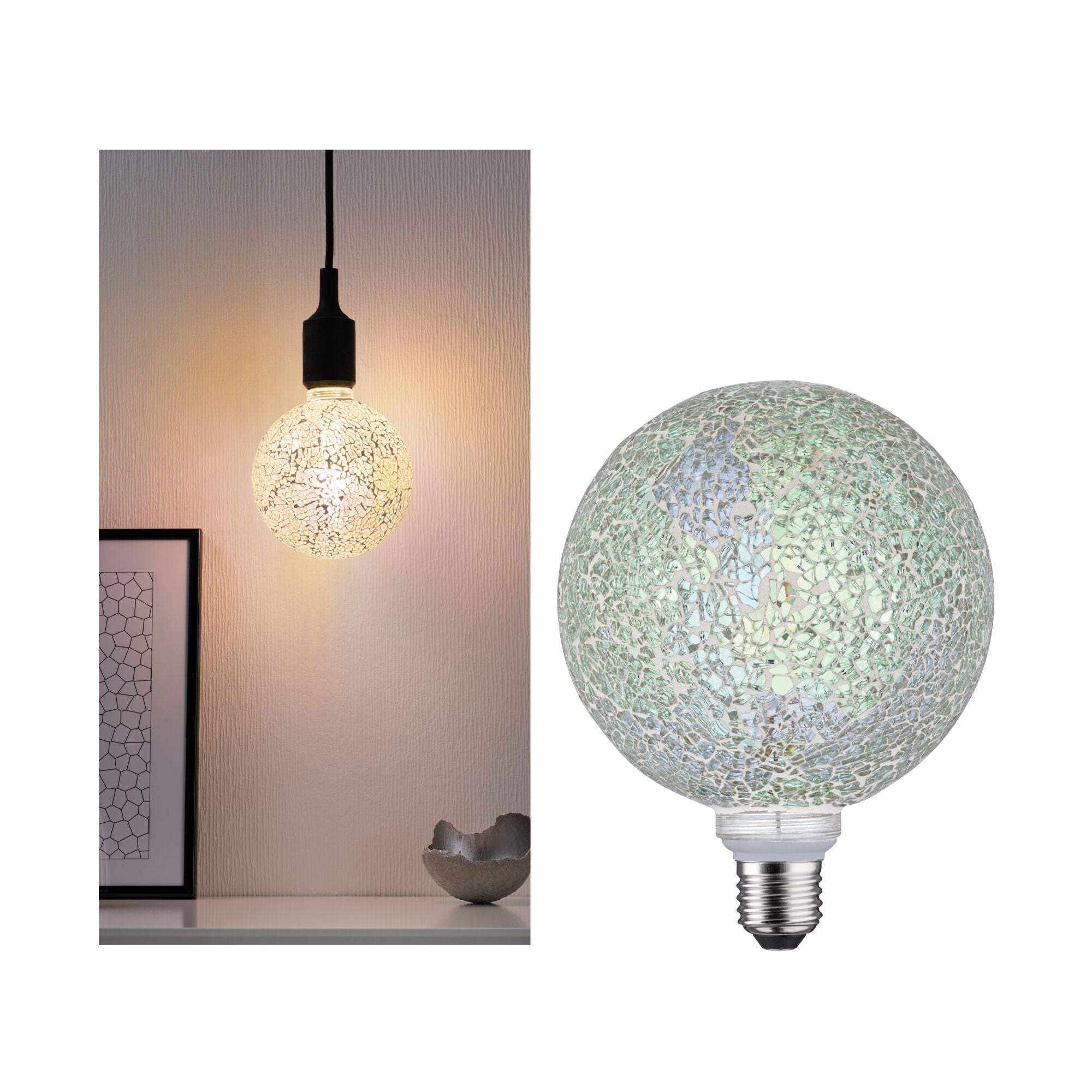 Miracle Mosaic Edition LED Globe G125 E27 470lm 5W 2700K dimmbar Weiß - Paulmann - 28745