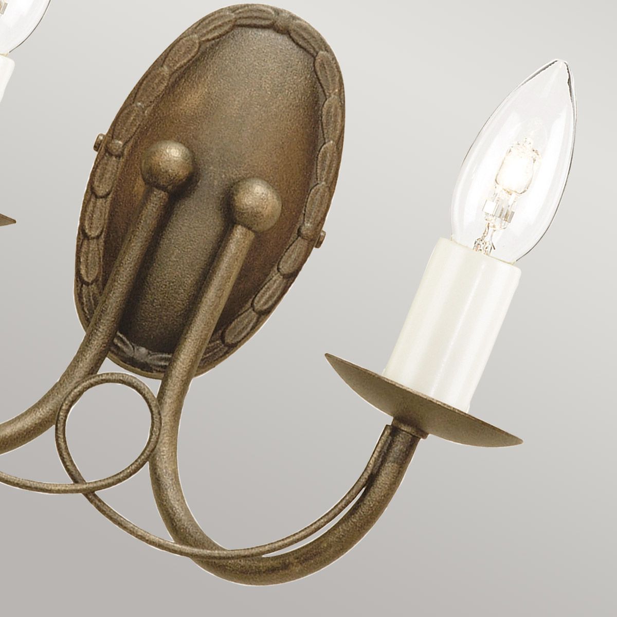 Minster 2-flammige Wandleuchte - Schwarz/Goldpatina