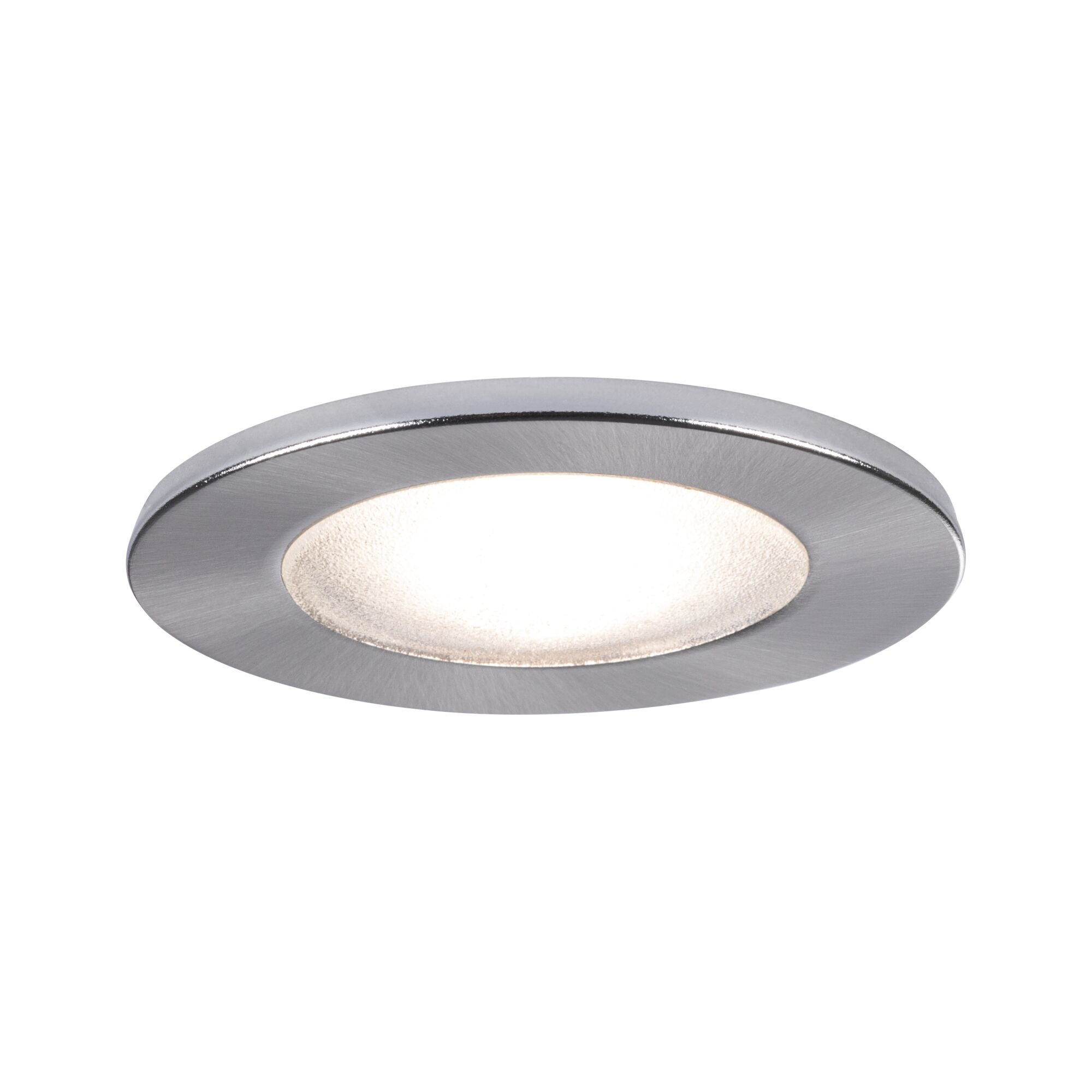Möbeleinbauleuchten Micro Line Structure rund 66mm max. 20W 12V dimmbar Eisen gebürstet - Paulmann - 98449