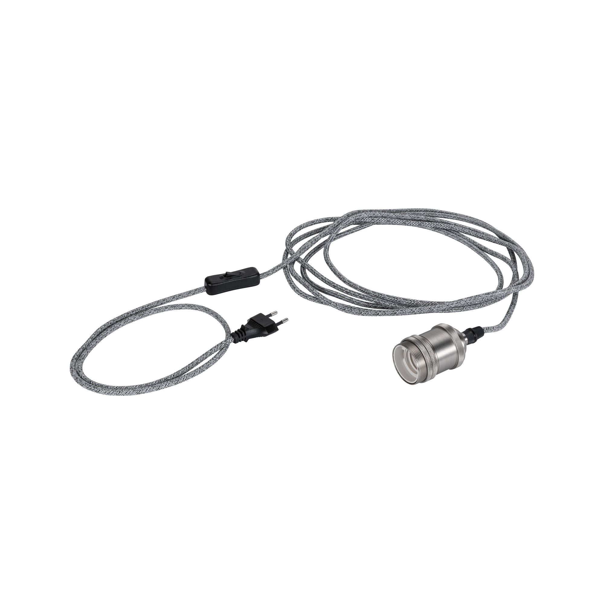 Neordic Eldar inkl. Stecker E27 max. 20W Grau/Nickel dimmbar Metall - Paulmann - 79771