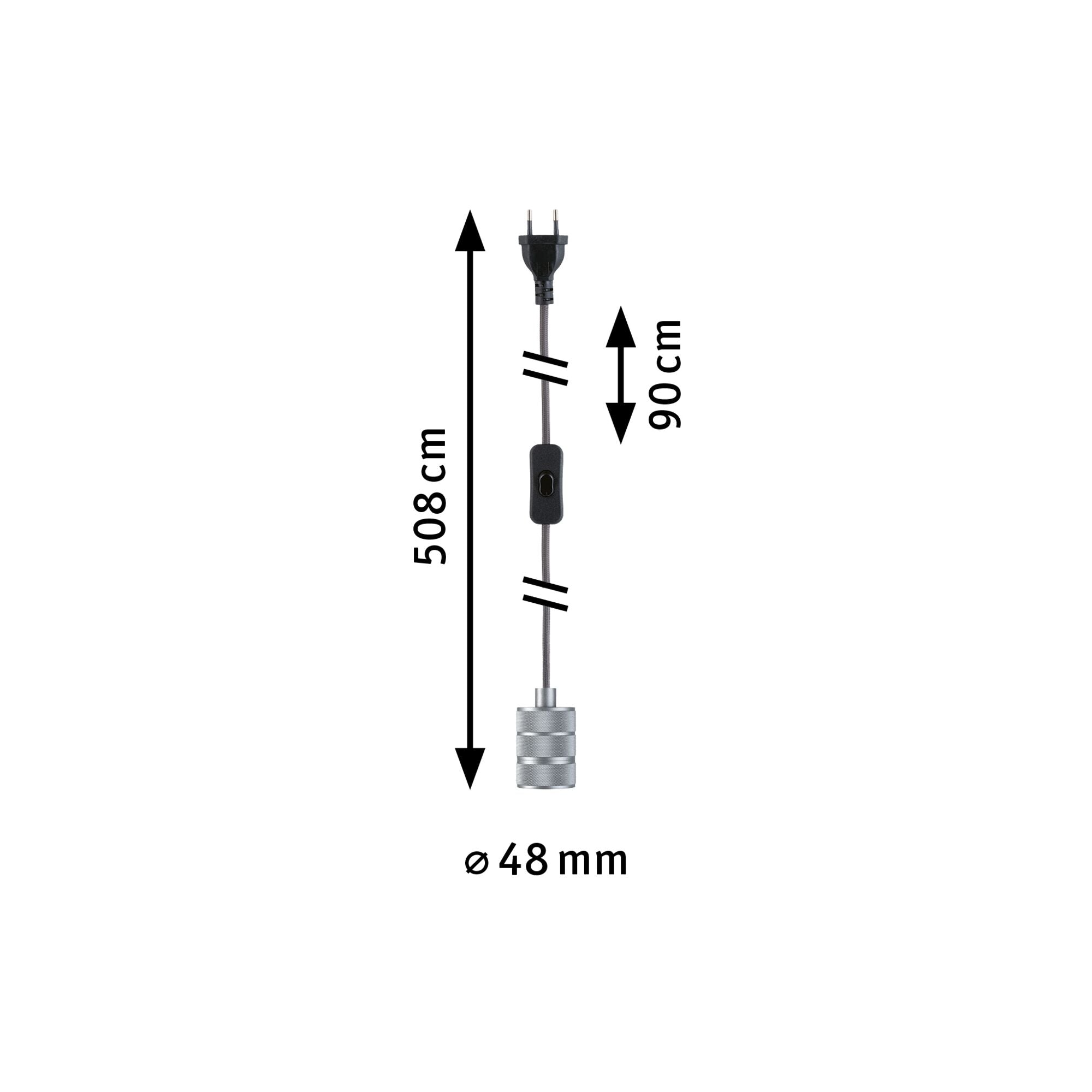 Neordic Tilla inkl. Stecker E27 max. 20W Alu dimmbar Metall - Paulmann - 78437