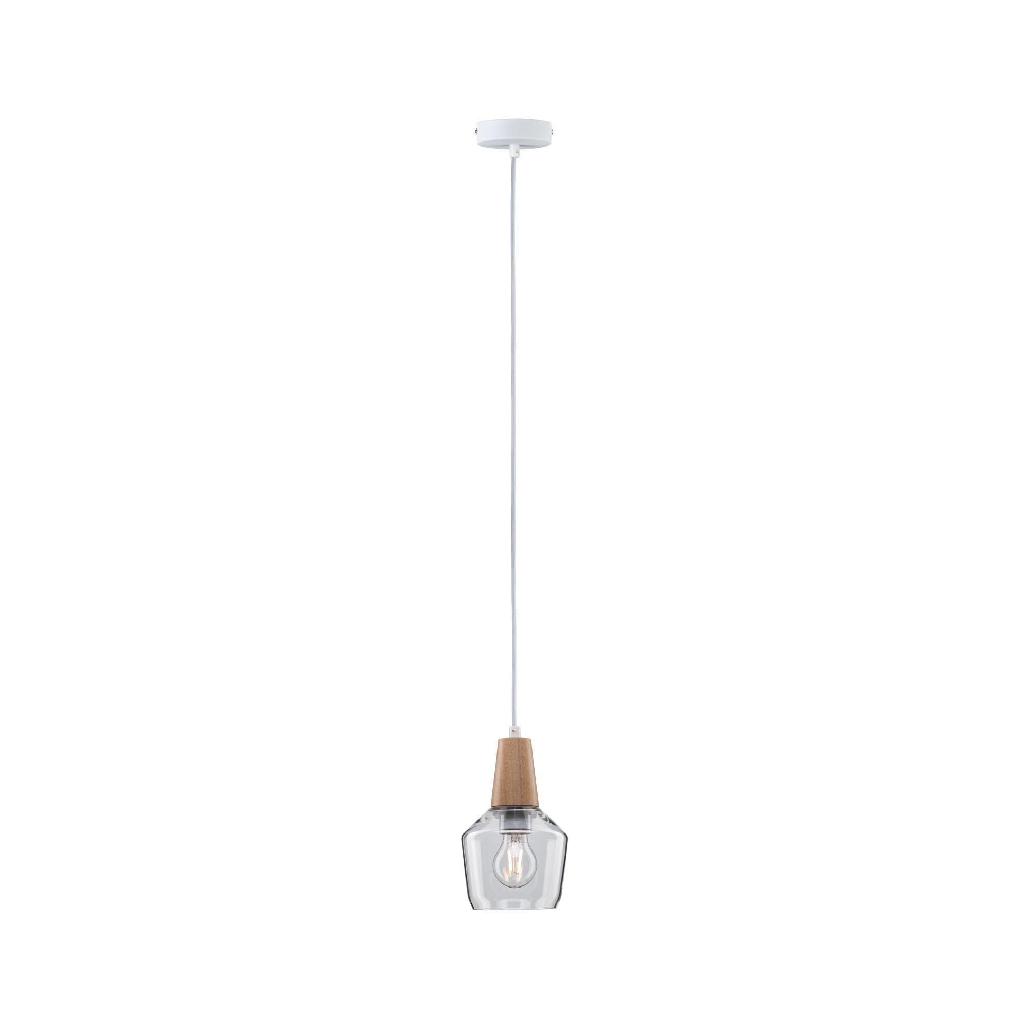 Neordic Ylvie E27 max. 20W Holz/Klar dimmbar Holz/Glas - Paulmann - 79745