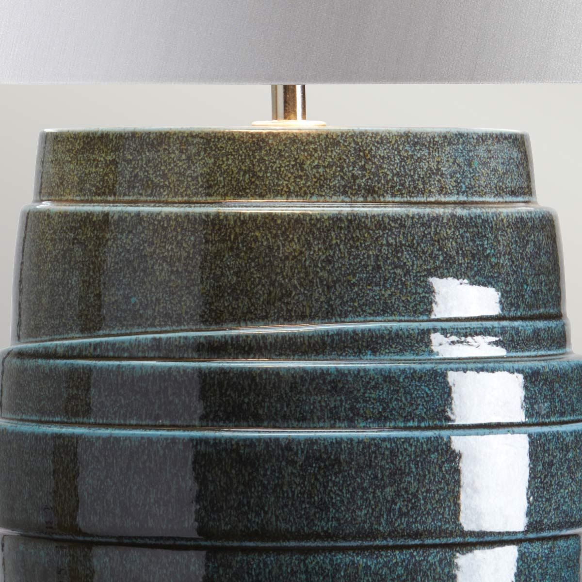 Tischlampe Neptune 1-flammig - Blaue Glasur