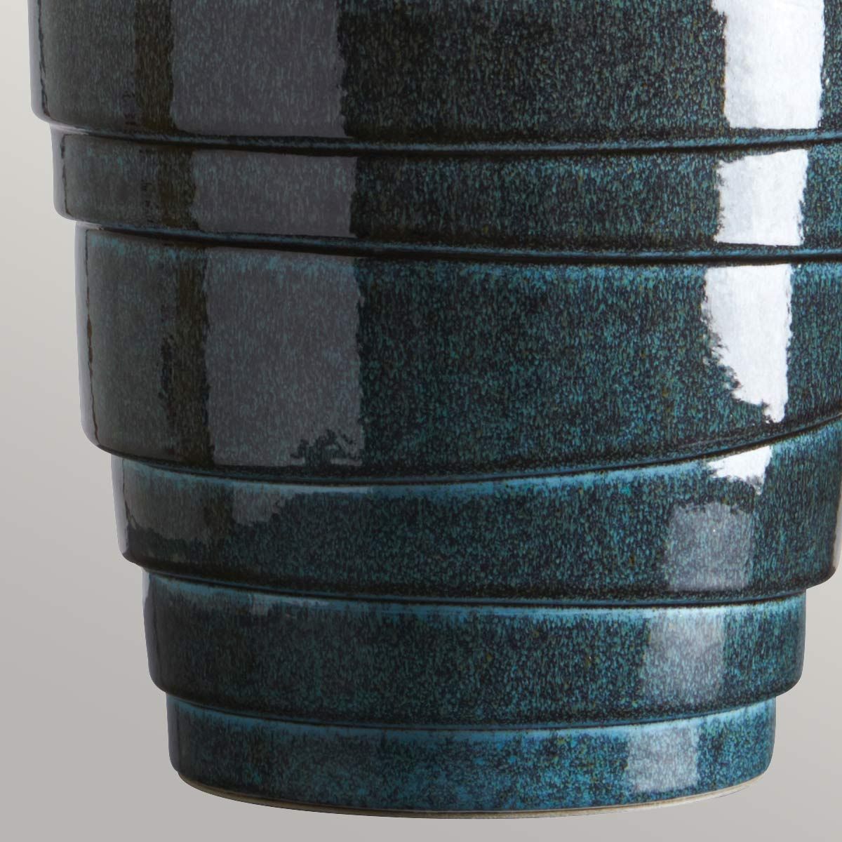 Tischlampe Neptune 1-flammig - Blaue Glasur