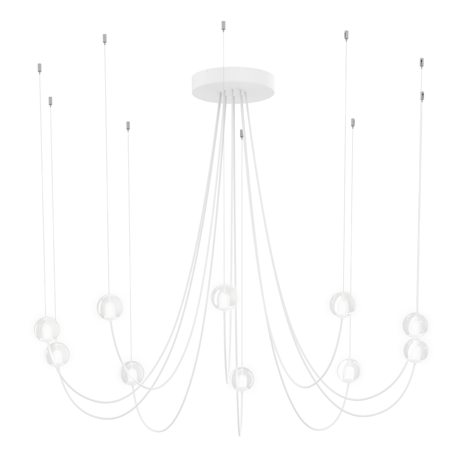 Wever & Ducré OPLIA CHANDELIER pendant light in matt white