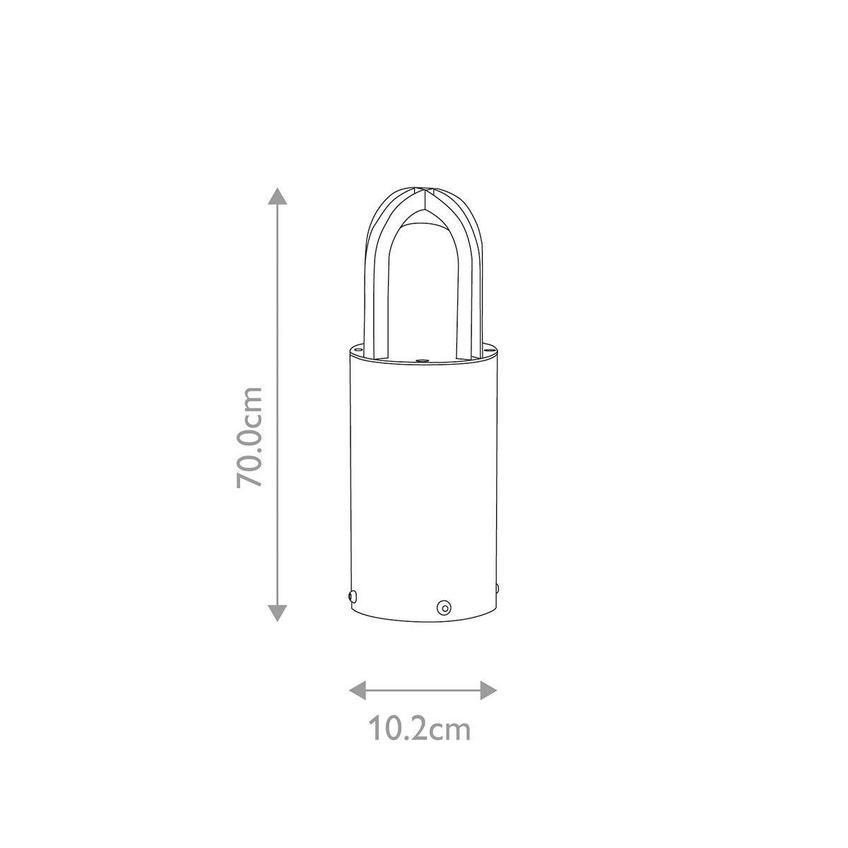 Paignton Mini - Pollerleuchte mit 1 Licht, Edelstahl - Elsteadlighting - PAIGNTON - MB - SS