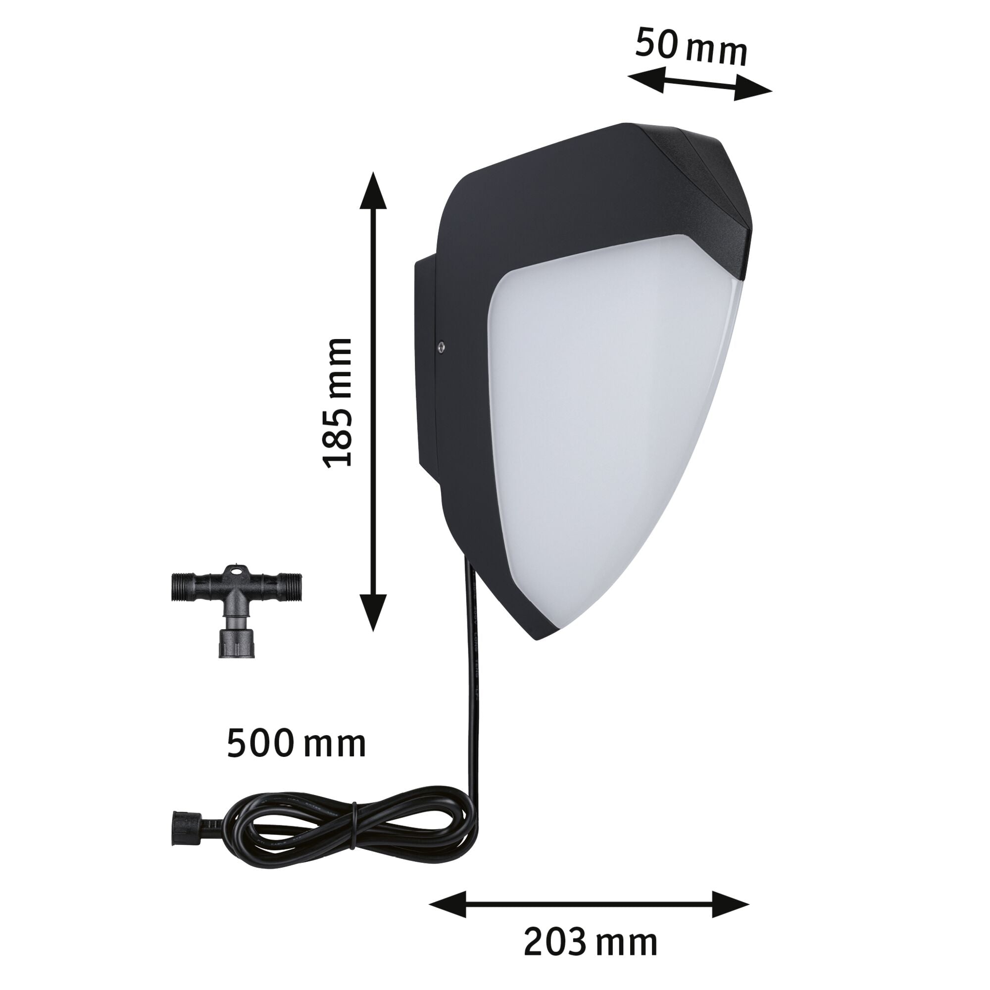 Park + Light Ikosea IP44 50x203mm 3000K 5,6W 350lm 12V Anthrazit Kunststoff - Paulmann - 94519