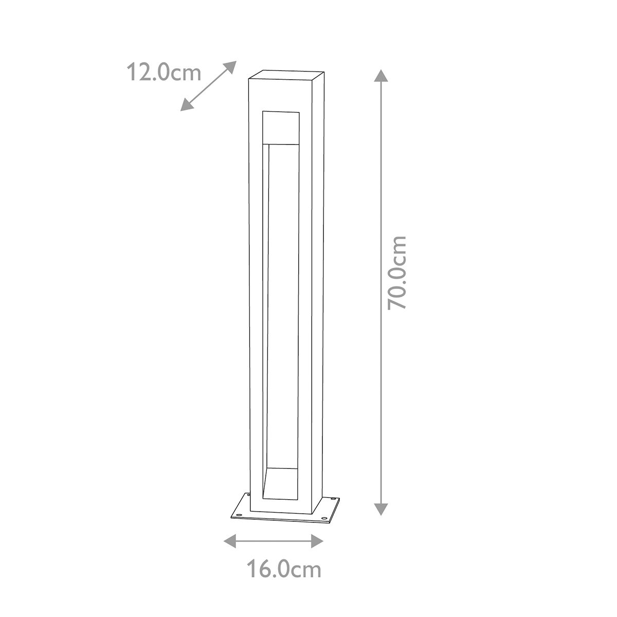 Parkstone Großer LED - Poller - Basaltstein mit Edelstahl - Elsteadlighting - PARKSTONE - BOL - A