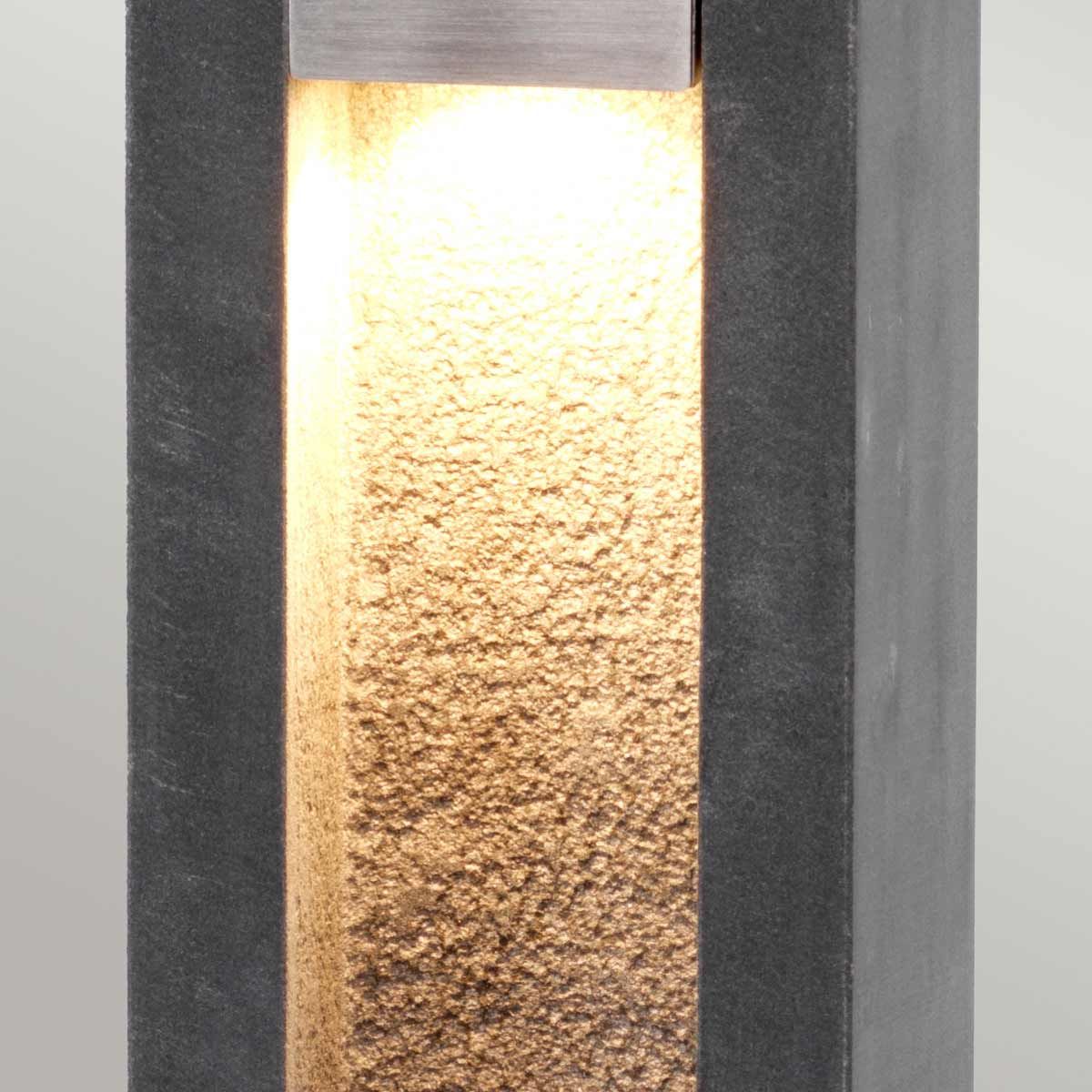 Parkstone Großer LED - Poller - Basaltstein mit Edelstahl - Elsteadlighting - PARKSTONE - BOL - A