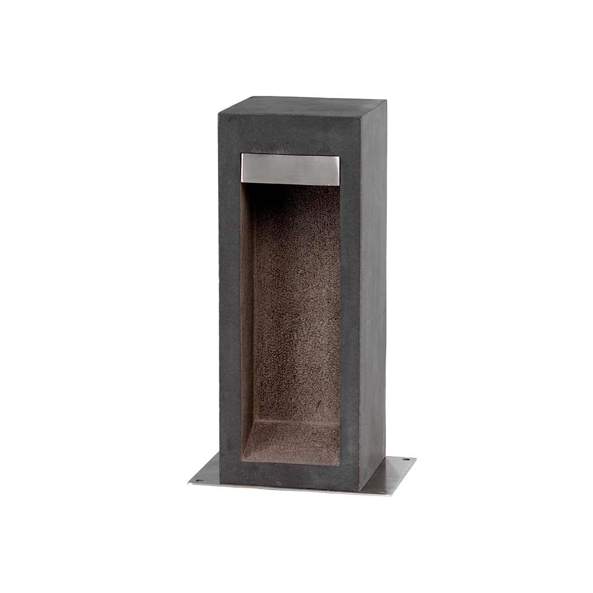 Parkstone Medium LED Poller - Basaltstein mit Edelstahl - Elsteadlighting - PARKSTONE - BOL - B