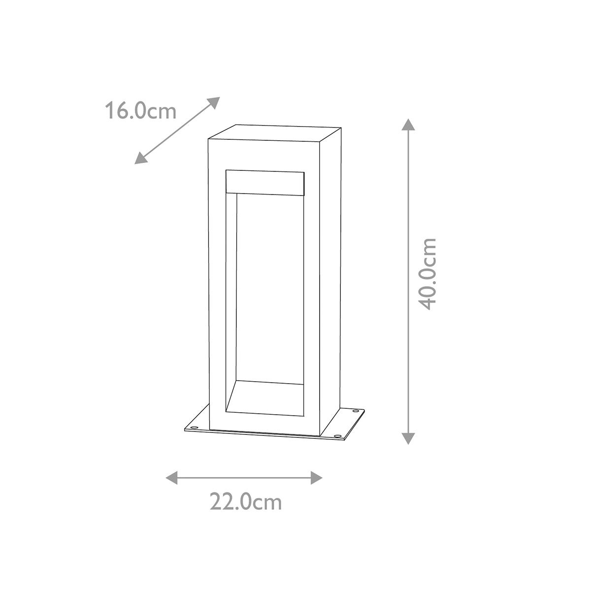 Parkstone Medium LED Poller - Basaltstein mit Edelstahl - Elsteadlighting - PARKSTONE - BOL - B