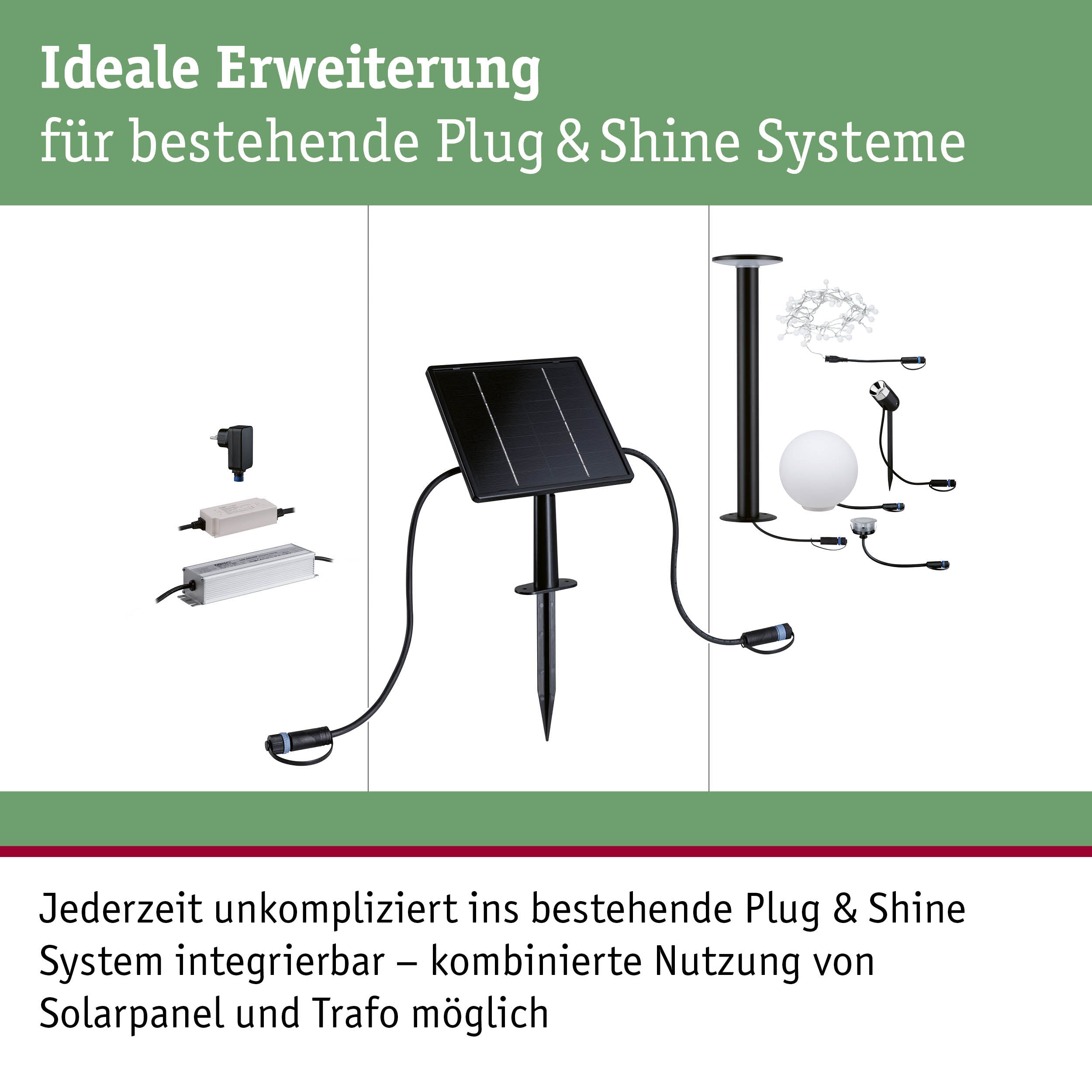 Paulmann Plug & Shine Solarpanel 94914