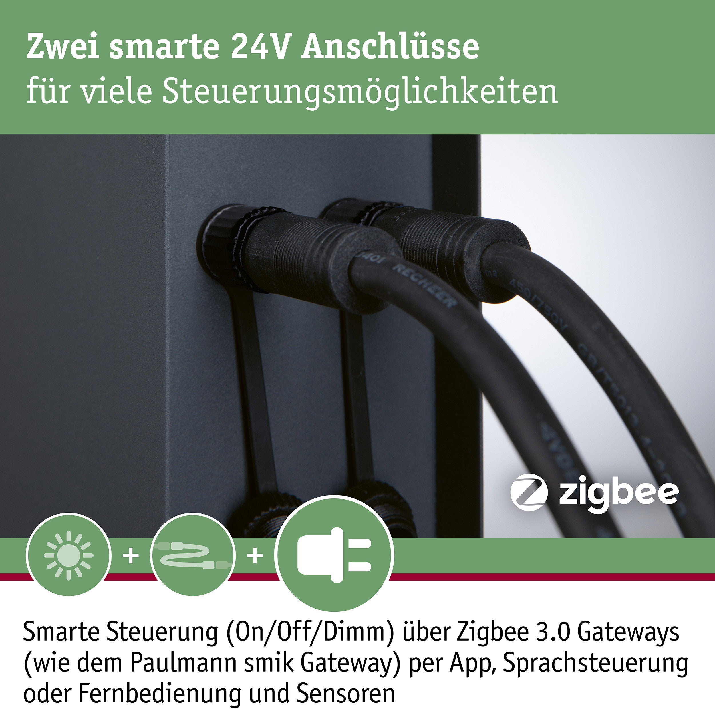 Paulmann Plug & Shine Rio zwei smarte 24V Anschlüsse