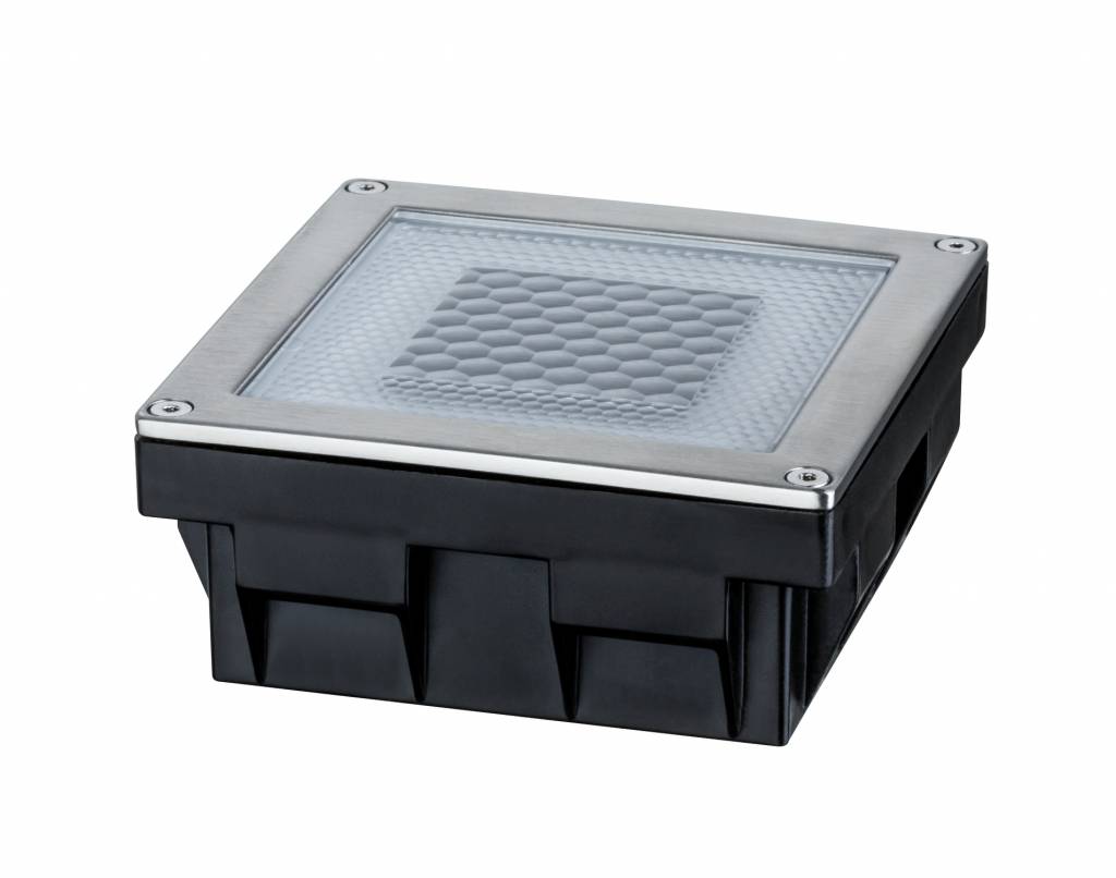 Bodeneinbauleuchten-Set Solar Cube LED Edelstahl, 1er Set