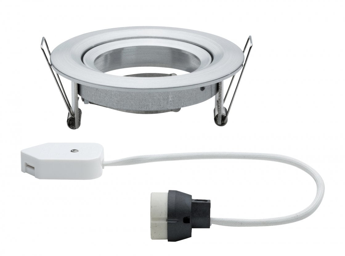 Einbauleuchten Nova schwenkbar  rund 84mm 50° GU10 max. 35W 230V Alu gedreht
