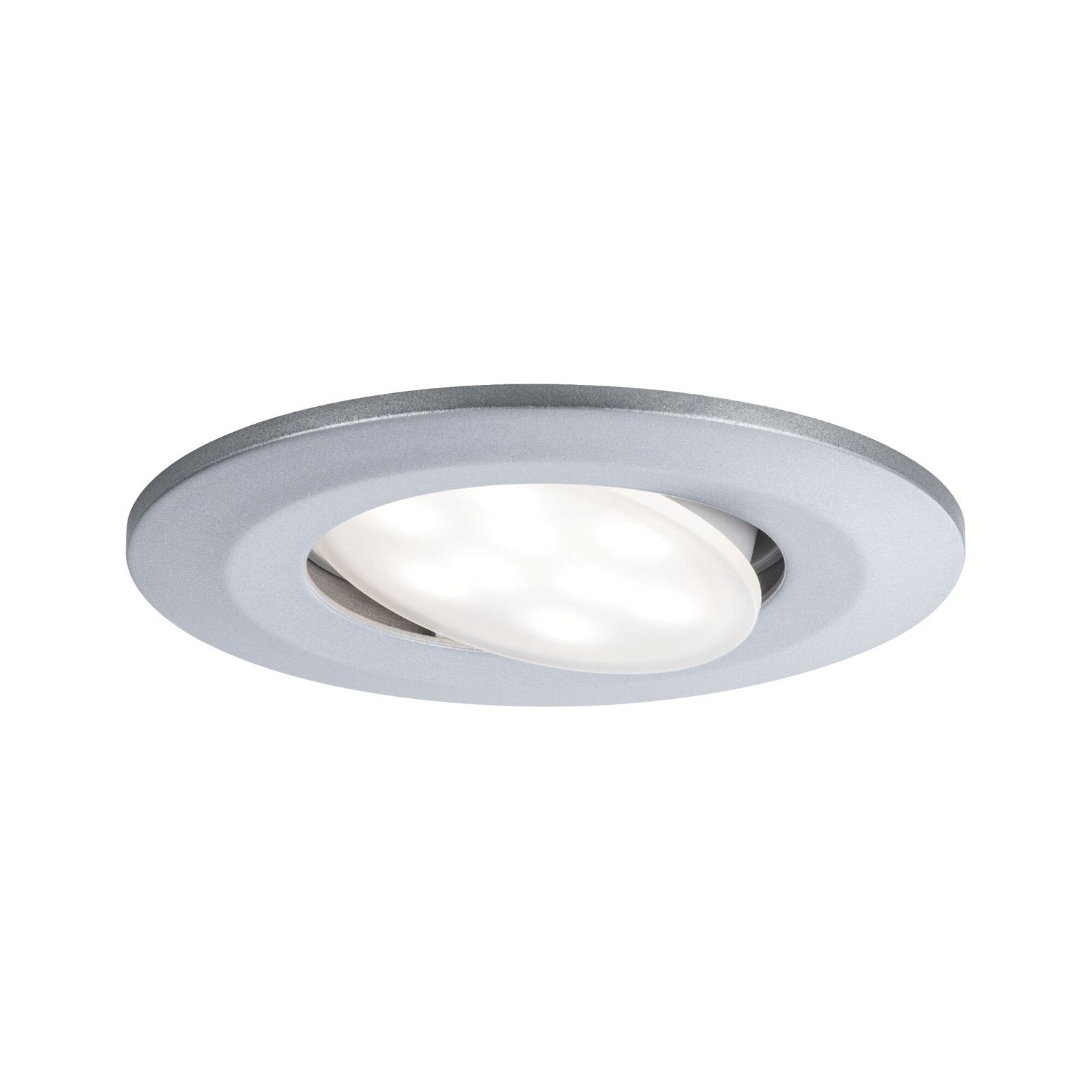 HomeSpa LED Einbauleuchte Calla 3er-Set schwenkbar IP65 rund 90mm 30° 3x5W 3x430lm 230V White Switch Chrom matt