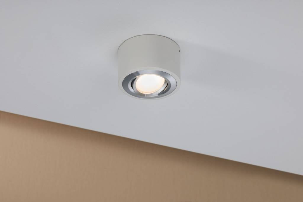 LED Deckenleuchte Argun 1-flammig 4,8W Weiß matt/Alu gebürstet