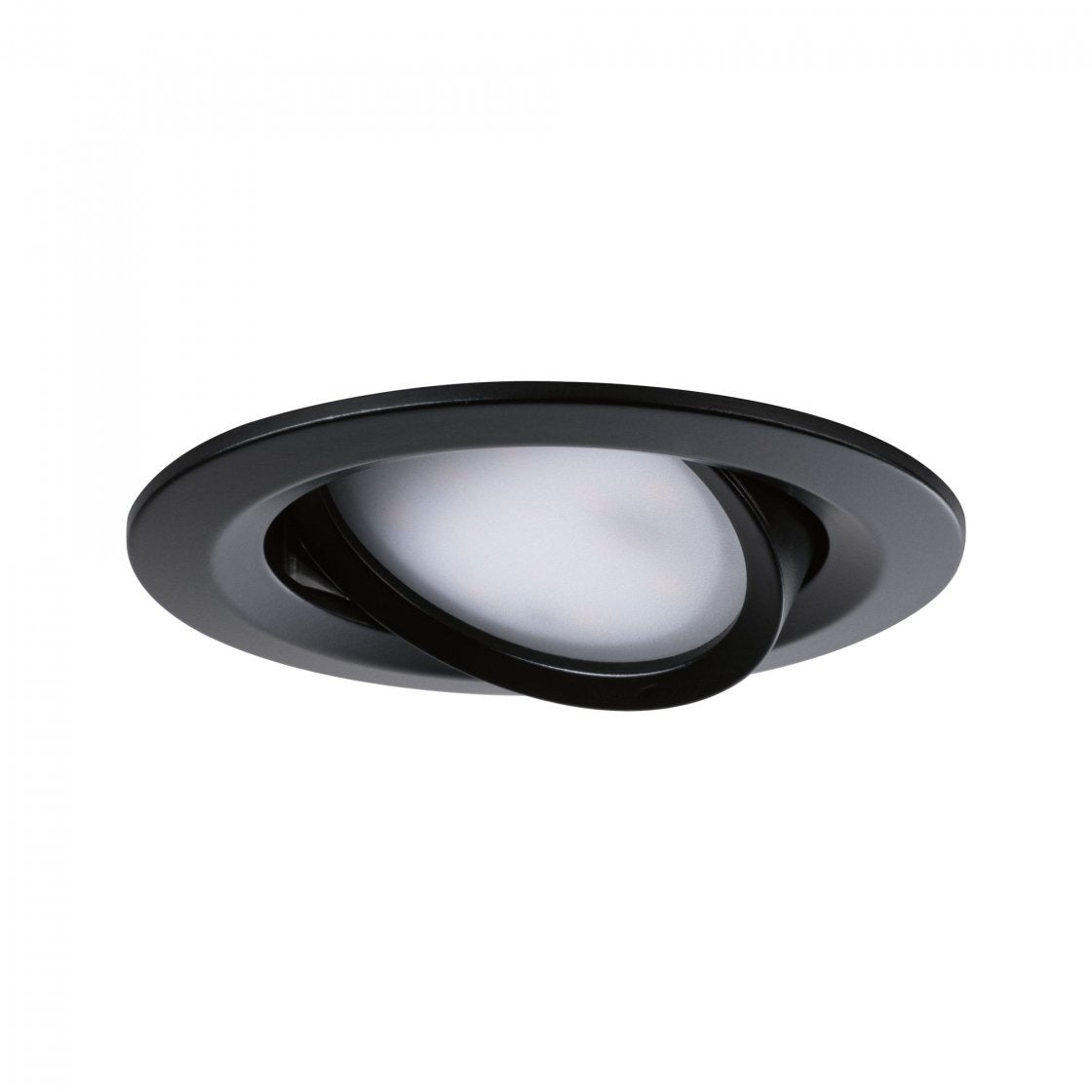 LED Einbauleuchte Nova Coin Basisset schwenkbar rund 84mm 50° Coin 3x6,5W 3x460lm 230V 2700K Schwarz matt